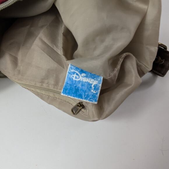 Disney Tinkerbell Shoulder Bag Purse Tote Fab Starpoint New York Canvas Brown - Picture 10 of 15